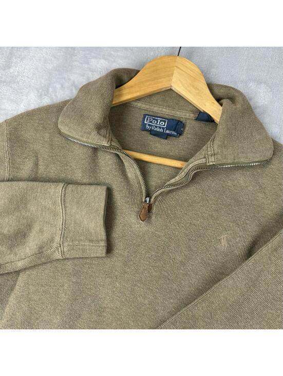 Polo Ralph Lauren Other - Polo Ralph Lauren Olive Estate Rib 1/4 Zip Pony Men Size S Casual Cotton Relaxed